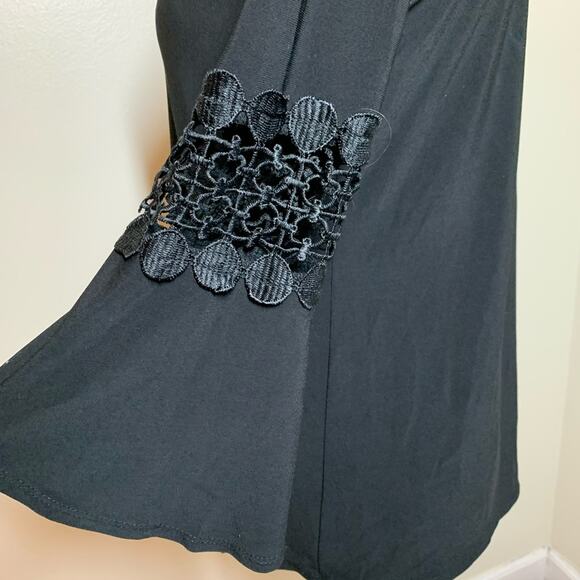 New Directions Black Blouse  with Bell Sleeves  Small - Picture 4 of 5